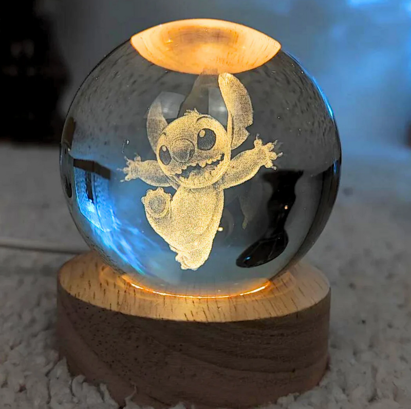 Luminária Stitch Bola de Cristal Mágica!