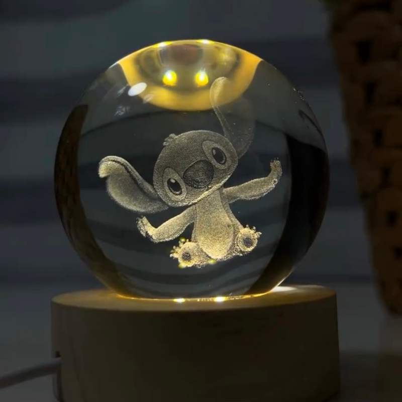 Luminária Stitch Bola de Cristal Mágica!
