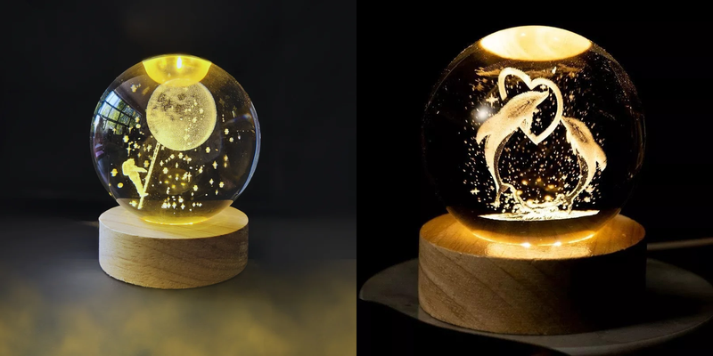 Globo de Luz Decorativo LED 8CM  – Elegância com Toque On/Off Instantâneo
